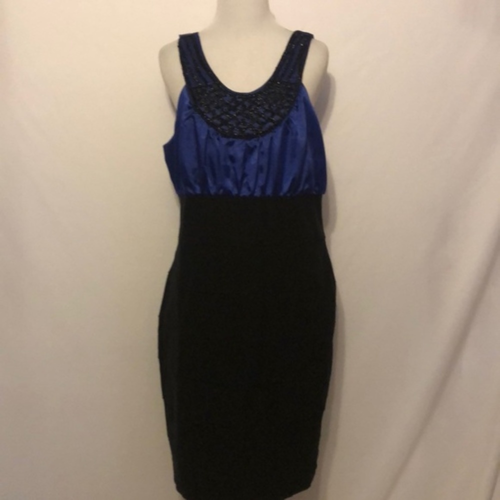 Torrid Blue and Black bodycon dress Size 14